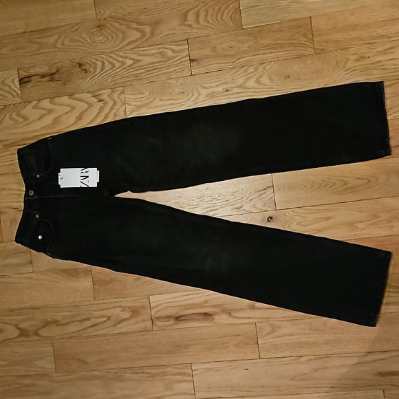 Zara The High Rise Straight in Black Jean's Denim Size 0 32 - Picture 2 of 8